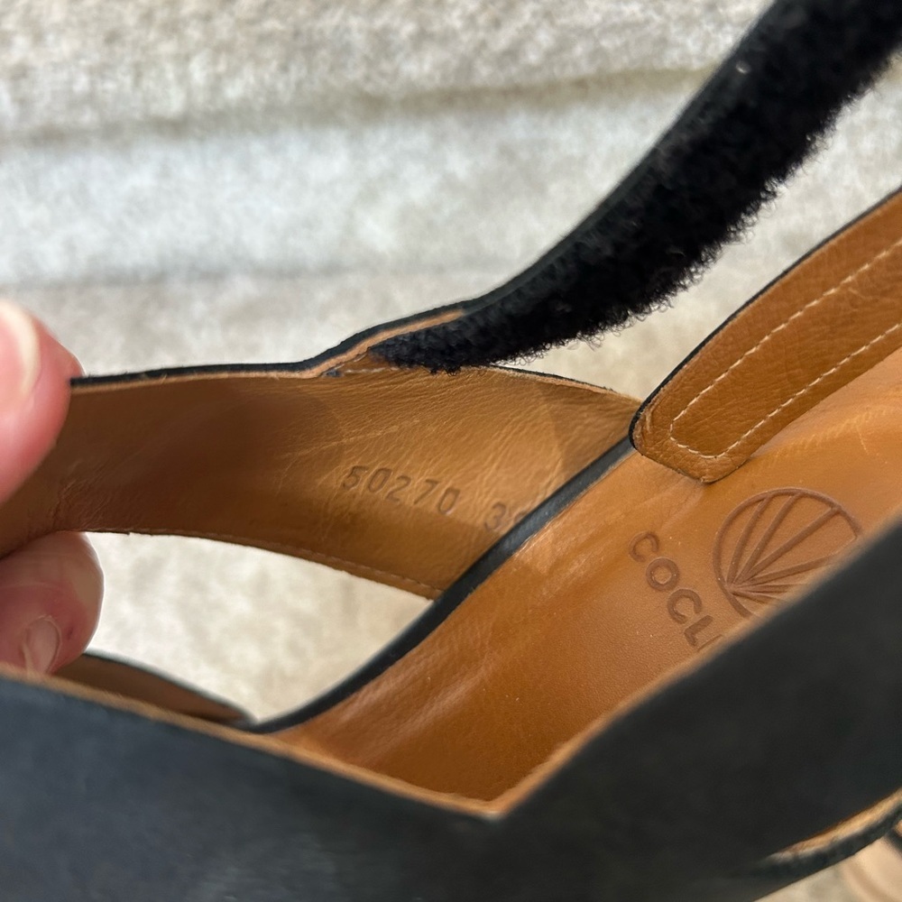 Cocolico Varick Platform Leather and Wood Sandals. Limited puzzle wood series - Picture 7 of 12